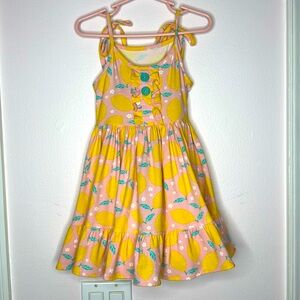 Eleanor Rose, pink lemon dress adjustable straps size 3/4
